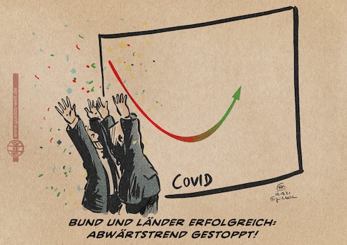 Cartoon: Föderalismus erfolgreich (medium) by Guido Kuehn tagged corona,covid,föderalismus,inzidenz,b117,corona,covid,föderalismus,inzidenz,b117