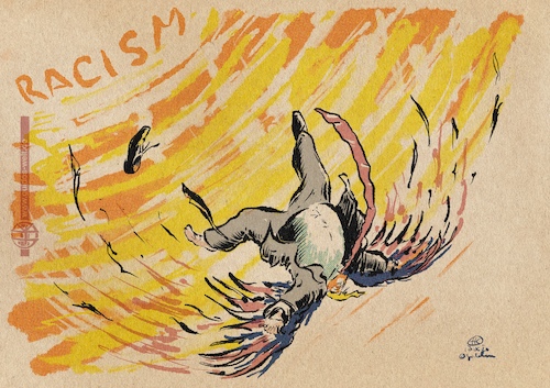 Cartoon: icarus of racism (medium) by Guido Kuehn tagged trumpmeltdown,racisminamerica,racistinchief,usa,trump,racism,trumpmeltdown,racisminamerica,racistinchief,usa,trump,racism