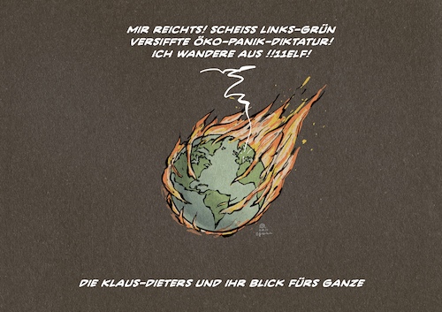 Cartoon: Klaus-Dieter-Land (medium) by Guido Kuehn tagged kljma,umwelt,zukunft,mobilitätswende,energiewende,kljma,umwelt,zukunft,mobilitätswende,energiewende