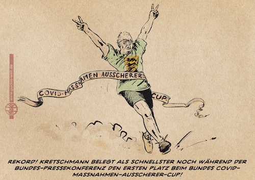 Cartoon: Kretschmann! Sieg beim Covid Cup (medium) by Guido Kuehn tagged kretschmann,corona,massnahmen,covid,länder,lockdown,kretschmann,corona,massnahmen,covid,länder,lockdown