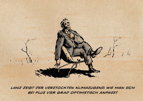 Cartoon: Lanz (medium) by Guido Kuehn tagged klima,klima