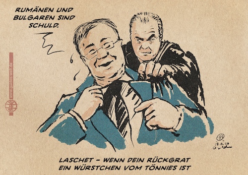 Cartoon: Laschet (medium) by Guido Kuehn tagged laschet,tönnies,corona,nrw,laschet,tönnies,corona,nrw
