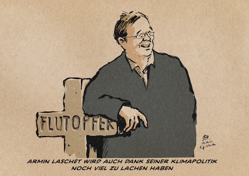 Cartoon: Laschet Lacht (medium) by Guido Kuehn tagged laschet,hochwasser,sturzregen,btw2021,kanzler,union,laschet,hochwasser,sturzregen,btw2021,kanzler,union