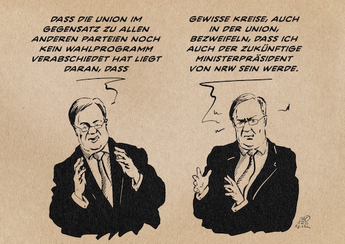 Cartoon: Laschets Bedingung (medium) by Guido Kuehn tagged laschat,union,cdu,csu,wahl,laschat,union,cdu,csu,wahl