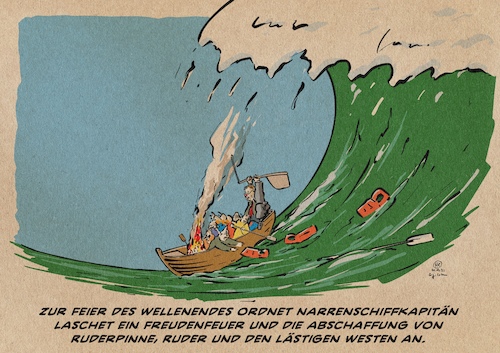 Cartoon: Laschets Narrenschiff (medium) by Guido Kuehn tagged laschet,nrw,btw2021,kontaktverfolgung,delta,corona,covid,masken,laschet,nrw,btw2021,kontaktverfolgung,delta,corona,covid,masken