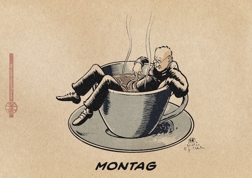 Cartoon: Montag morgens (medium) by Guido Kuehn tagged montag,montag