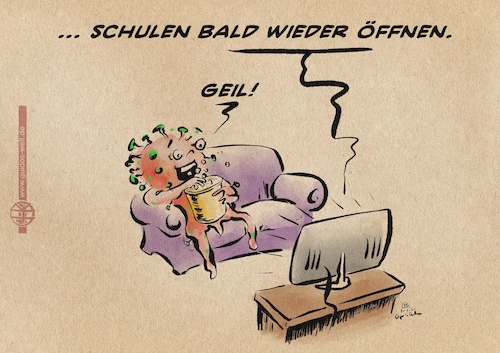 Cartoon: Öffnet die Schulen! (medium) by Guido Kuehn tagged covid,coronagipfel,corona,länder,schulen,lockdown,covid,coronagipfel,corona,länder,schulen,lockdown