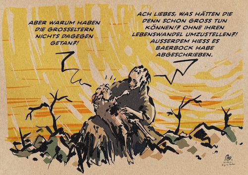 Cartoon: Prioritäten (medium) by Guido Kuehn tagged baerbock,laschet,btw2021,grüne,union,cdu,csu,fdp,baerbock,laschet,btw2021,grüne,union,cdu,csu,fdp