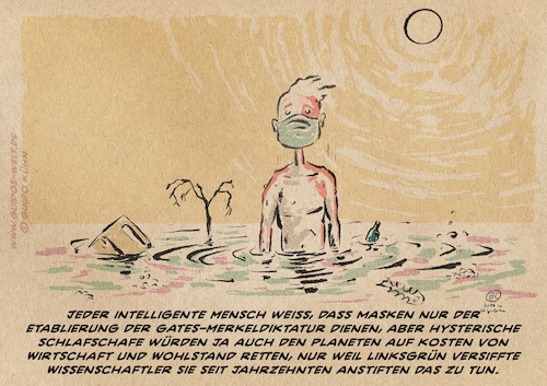Cartoon: Prognose (medium) by Guido Kuehn tagged corona,klima,umwelt,artensterben,corona,klima,umwelt,artensterben