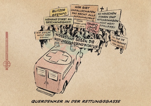 Querdenker in der Rettungsgasse