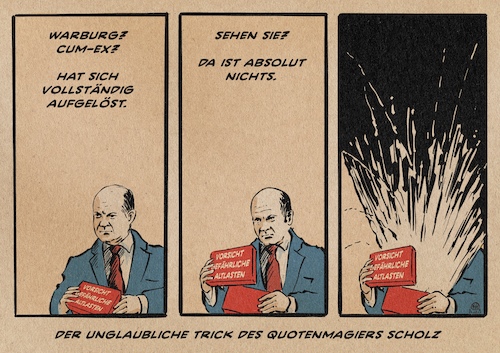 Cartoon: Scholz CUM EXTrickkiste (medium) by Guido Kuehn tagged cum,ex,scholz,spd,btw2021,wahl,vizekanzler,steuer,betrug,warburg,cum,ex,scholz,spd,btw2021,wahl,vizekanzler,steuer,betrug,warburg