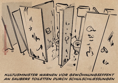 Cartoon: Schulöffnungsgründe (medium) by Guido Kuehn tagged covid,corona,schulen,covid,corona,schulen