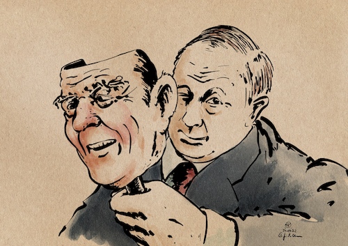 Cartoon: Sprech-o-Schröder (medium) by Guido Kuehn tagged schröder,putin,russland,spd,krieg,ukraine,gazprom,schröder,putin,russland,spd,krieg,ukraine,gazprom