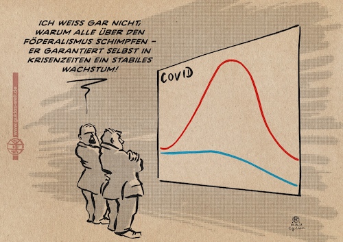 Cartoon: Stabiles Wachstum (medium) by Guido Kuehn tagged corona,covid,corona,covid