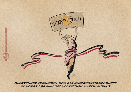 Cartoon: Tanz den Nazi (medium) by Guido Kuehn tagged nazi,querdenker,covidioten,corona,covid,nazi,querdenker,covidioten,corona,covid