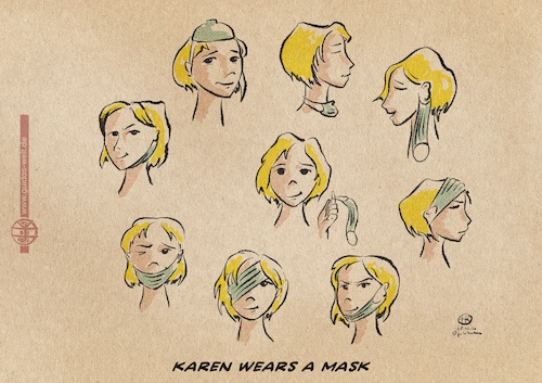The eternal Karen wears a mask The eternal Karen wears a mask
