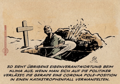 Cartoon: Vom Musterland zum K-Fall (medium) by Guido Kuehn tagged corona,katastrophenfall,corona,katastrophenfall