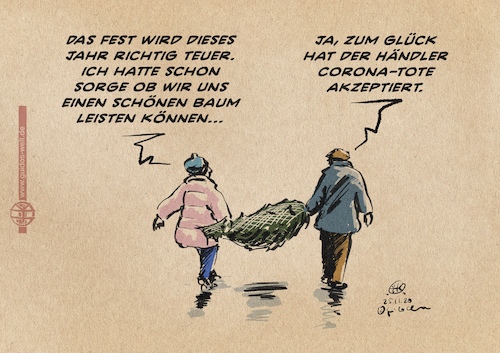 Cartoon: Weihnachtswährung (medium) by Guido Kuehn tagged weihnachten,corona,weihnachten,corona