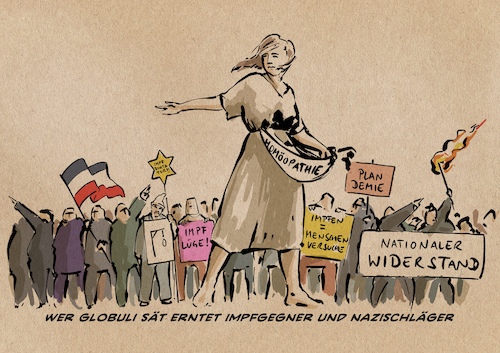 Cartoon: Wer Globuli sät wird Wind ernten (medium) by Guido Kuehn tagged corona,leipzig,nazis,covid,impfgegner,homöopathie,globuli,corona,leipzig,nazis,covid,impfgegner,homöopathie,globuli