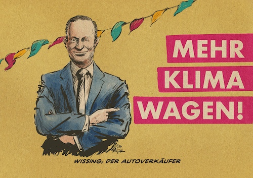 Cartoon: Wissingswert (medium) by Guido Kuehn tagged wissing,auto,mobilität,verkehrsminister,wissing,auto,mobilität,verkehrsminister