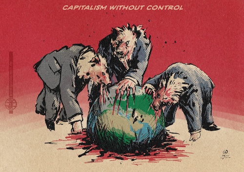 Cartoon: Zukunftssicherung (medium) by Guido Kuehn tagged zukunft,erde,umwelt,kapitalismud,zukunft,erde,umwelt,kapitalismud