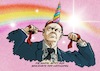 Cartoon: Harte Regenbogeneinhornmaßnahmen (small) by Guido Kuehn tagged corona,covid,ampel,scholz,fdp,spd,grüne,lockdown