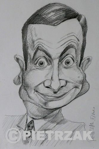 Cartoon: Rowan Atkinson (medium) by Darek Pietrzak tagged mr,bean,atkinson,rowan,caricature,film