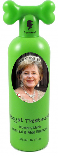 Cartoon: shlampoo (medium) by poleev tagged queen,shampoo,head,brd,germany,of,chancellor,merkel,angela