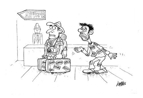 Cartoon: Tourism (medium) by ismailozmen tagged ismail,ozmen,turizm