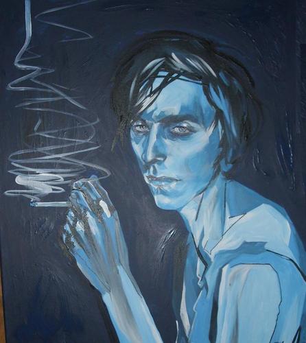 Cartoon: After Sex (medium) by joellestoret tagged after,cigarette,blue,balls