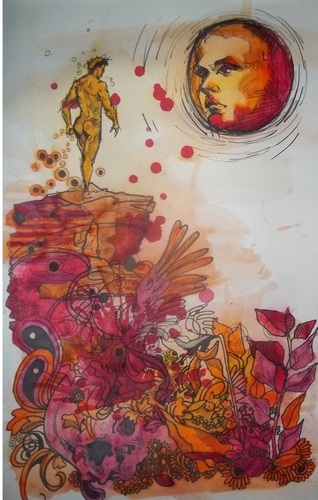Cartoon: The Last Man on Earth (medium) by joellestoret tagged male,power,female,moon,menstrual,women,life,adam,even,nature,nice,ass