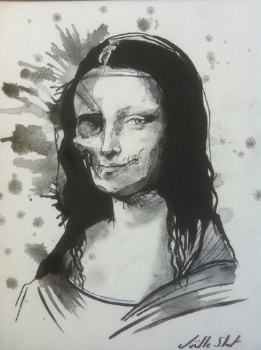 Cartoon: Zombie Lisa (medium) by joellestoret tagged zombies,mona,lisa,renaissance