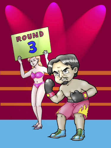 Cartoon: boxer (medium) by jayson arellano tagged warrior