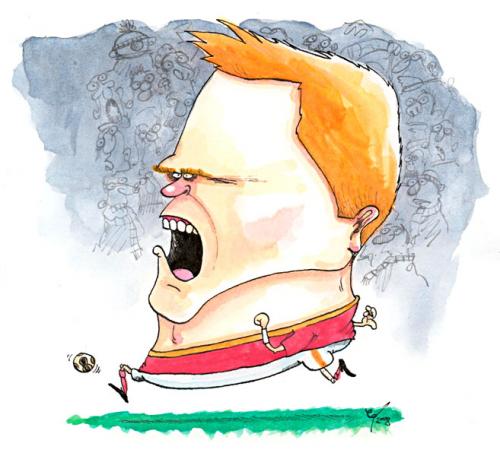 Cartoon: John-Arne Riise (medium) by dotmund tagged john,arne,riise,as,roma,footballer