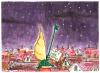 Cartoon: Crocodile (small) by dotmund tagged crocodile,hunting,christmas,rooftops