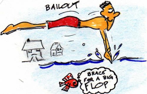 Cartoon: Belly Flop (medium) by dogbreath tagged economics