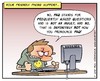 Cartoon: FAQ phone support (small) by gnurf tagged faq,support,computer,jargon,phone
