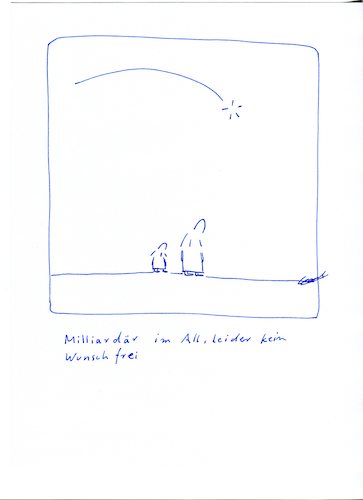 Cartoon: - (medium) by CarolGillert tagged weltall,all,geld