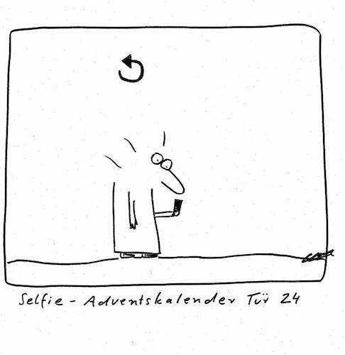 Cartoon: - (medium) by CarolGillert tagged selfie,adventskalender,replay,mala