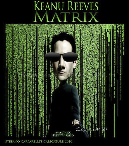 Cartoon: Keanu Reevs Matrix (medium) by carparelli tagged caricature