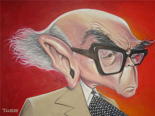 Cartoon: JOSE SARAMAGO (medium) by TUBA tagged jose,saramago