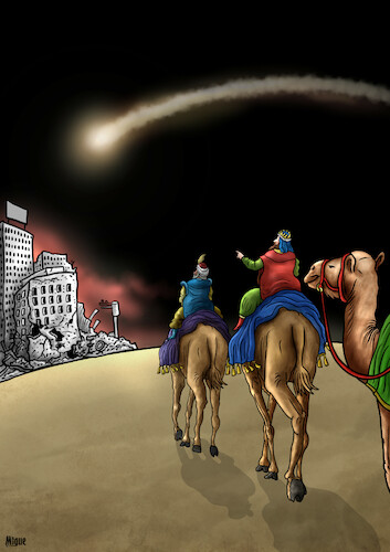 Cartoon: Three Wise Men (medium) by miguelmorales tagged three,wise,men,christmas,war,ukraine,russia,january,jesus,three,wise,men,christmas,war,ukraine,russia,january,jesus