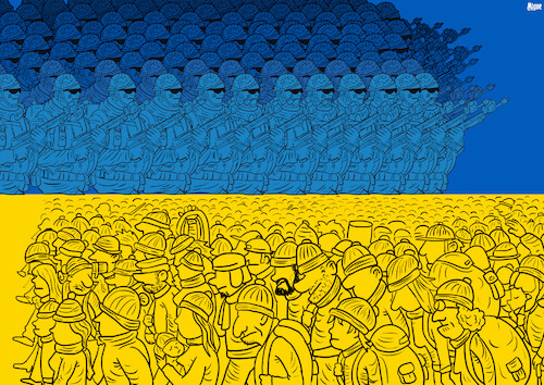 Cartoon: Ukraine Refugees Crisis (medium) by miguelmorales tagged ukraine,refugees,crisis,putin,war,conflict,ukraine,refugees,crisis,putin,war,conflict