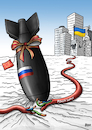 Cartoon: Christmas gift (small) by miguelmorales tagged russia,ukraine,energy,infrastructure,attacks