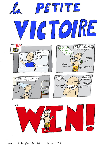 Cartoon: Petite Victoire (medium) by QuickDraw tagged daily,routine,quickdraw