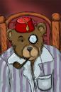 Cartoon: Fez Bear (small) by evanrapp tagged teddy bear hat pipe fez