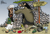 Cartoon: The real reason he had to move! (small) by campbell tagged osama,bin,laden,bear,cave,terrorist,dead