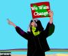 Cartoon: We want change (small) by nerosunero tagged civil rights protest muslim islam iran women