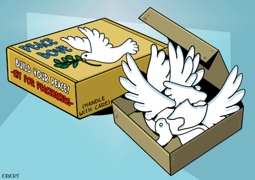 Cartoon: Build your peace! (medium) by Enrico Bertuccioli tagged peace,peacedove,war,peacemaker,peacetalks,negotiations,ucraine,russia,middleeast,israel,palestine,gaza,political,politicalcartoon,politicalcartoons,editorialcartoon,editorialcartoons,peace,peacedove,war,peacemaker,peacetalks,negotiations,ucraine,russia,middleeast,israel,palestine,gaza,political,politicalcartoon,politicalcartoons,editorialcartoon,editorialcartoons