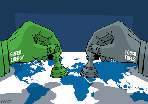 Green energy vs. fossil fuels Green energy vs. fossil fuels